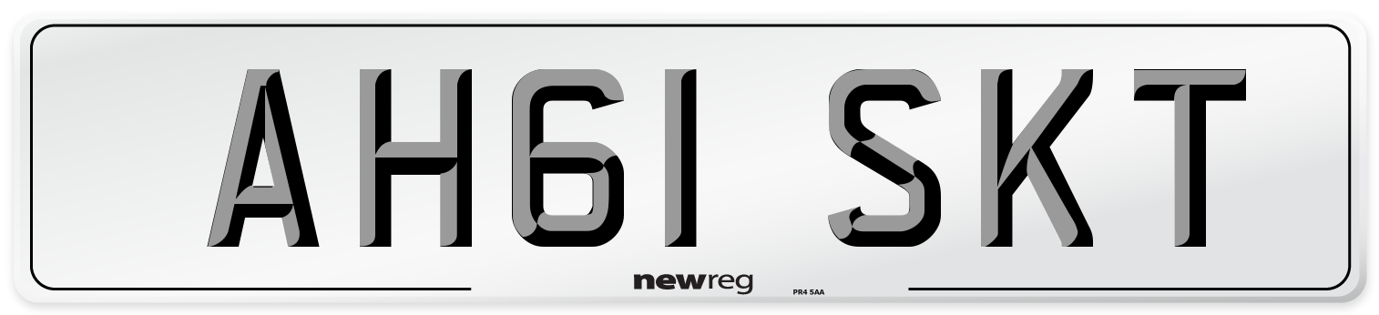 AH61 SKT Number Plate from New Reg